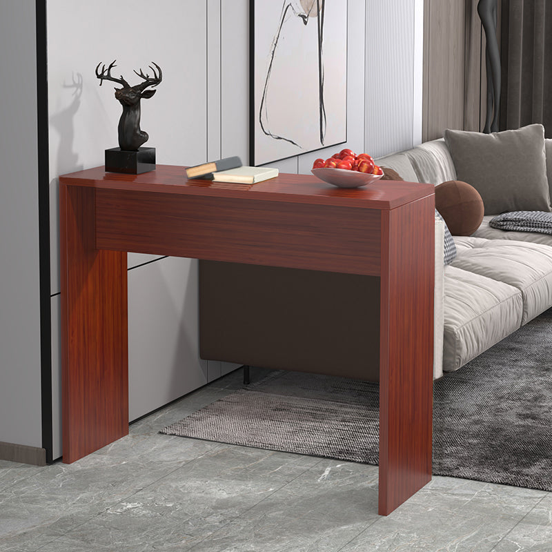 Contemporary Rectangle Double Pedestal Bar Table for Kitchen Dining Room