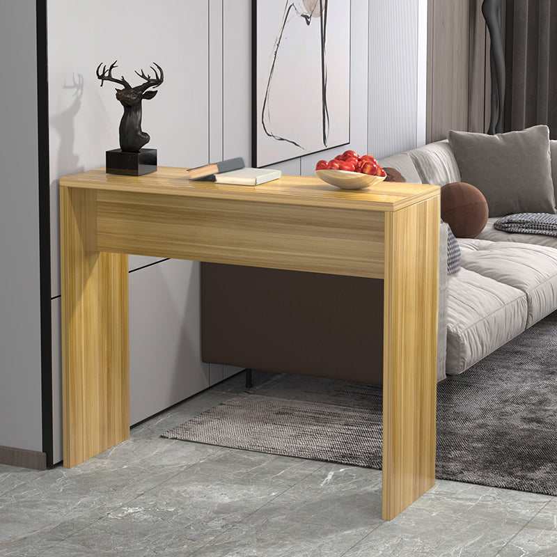 Contemporary Rectangle Double Pedestal Bar Table for Kitchen Dining Room