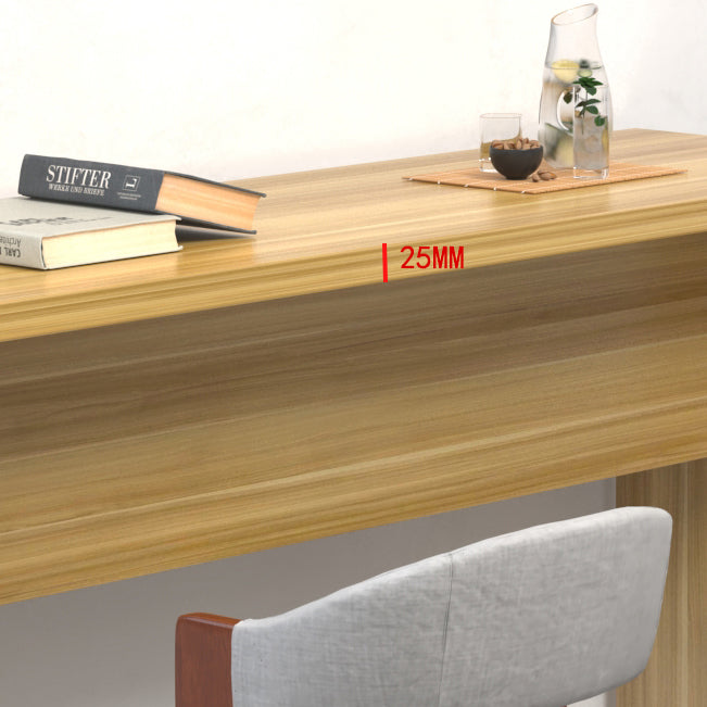 Contemporary Rectangle Double Pedestal Bar Table for Kitchen Dining Room