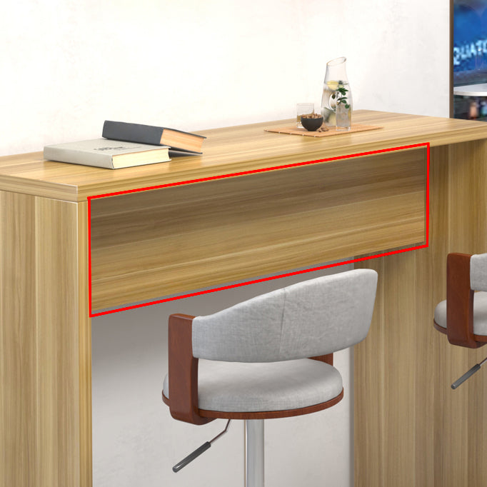 Contemporary Rectangle Double Pedestal Bar Table for Kitchen Dining Room