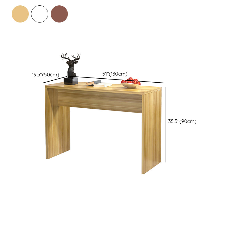 Contemporary Rectangle Double Pedestal Bar Table for Kitchen Dining Room