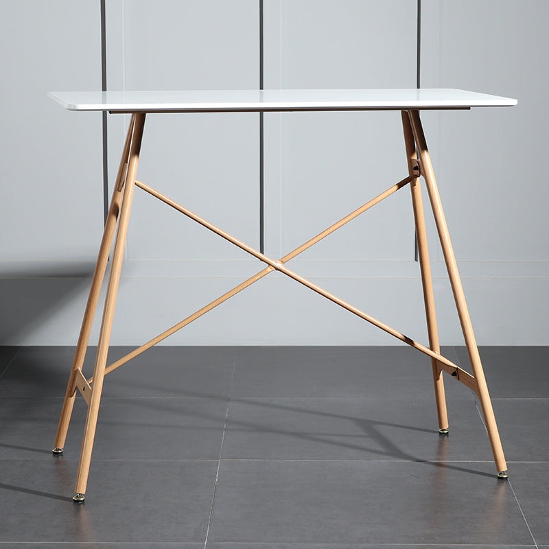 Modern Living Room Rectangle Wooden Trestle Bar Dining Table