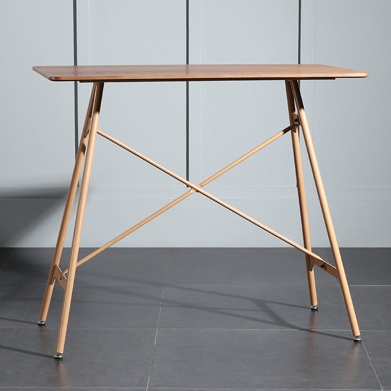 Modern Living Room Rectangle Wooden Trestle Bar Dining Table
