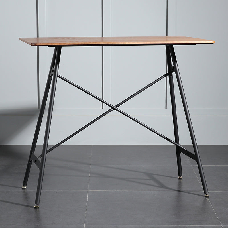 Modern Living Room Rectangle Wooden Trestle Bar Dining Table