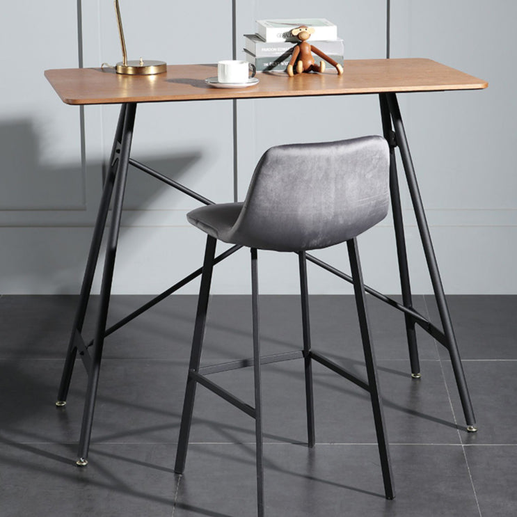 Modern Living Room Rectangle Wooden Trestle Bar Dining Table