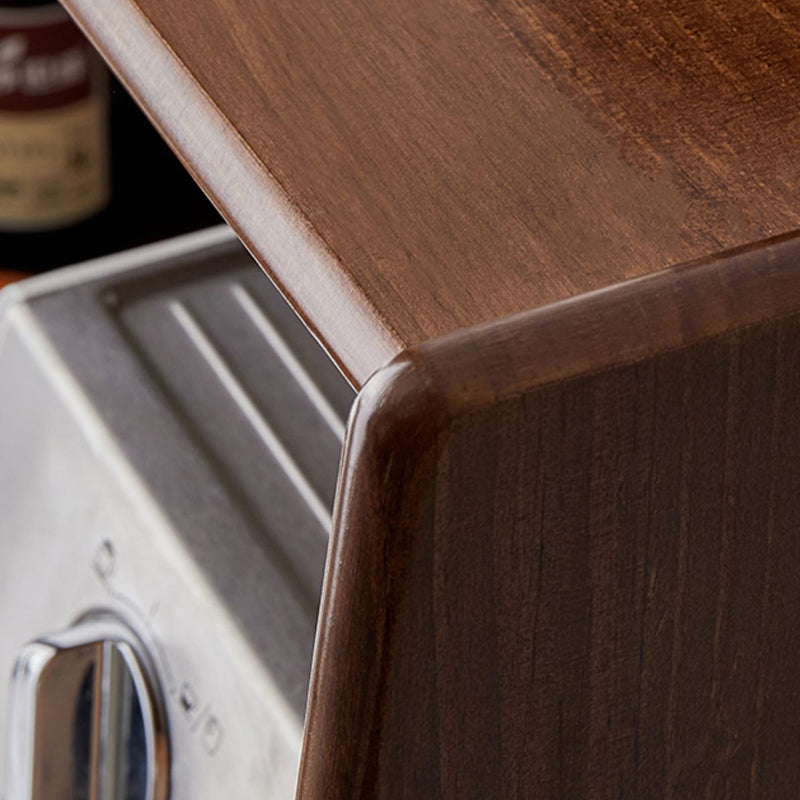 Modern Style Solid Wood Storage Sideboard Cabinet with Glass Doors for Dining Room