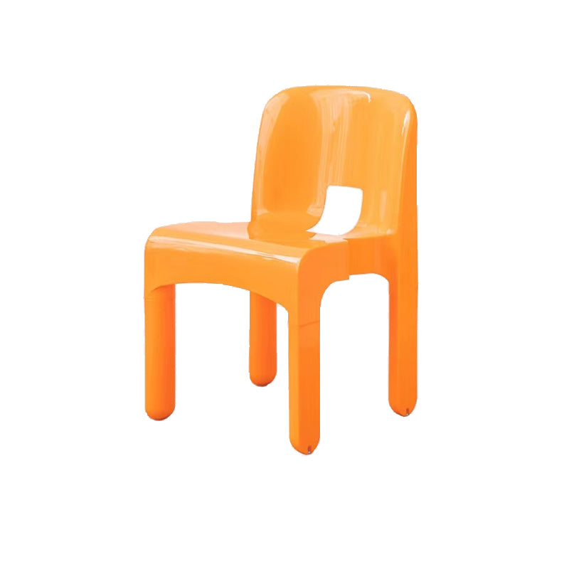 Plastic Dining Chairs Nordic Style Open Back Dining Chair for Dining Room