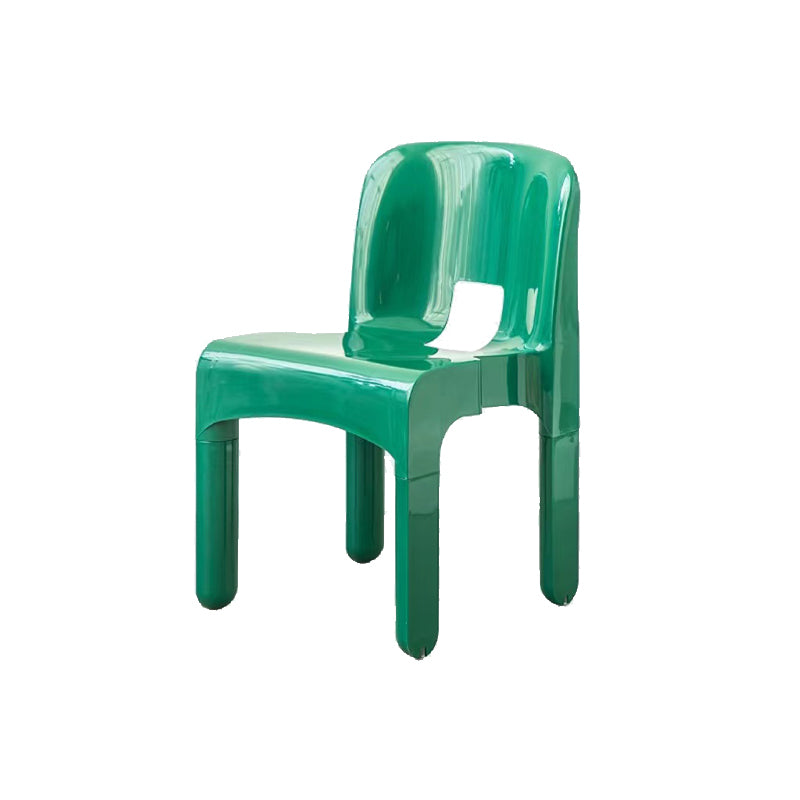 Plastic Dining Chairs Nordic Style Open Back Dining Chair for Dining Room