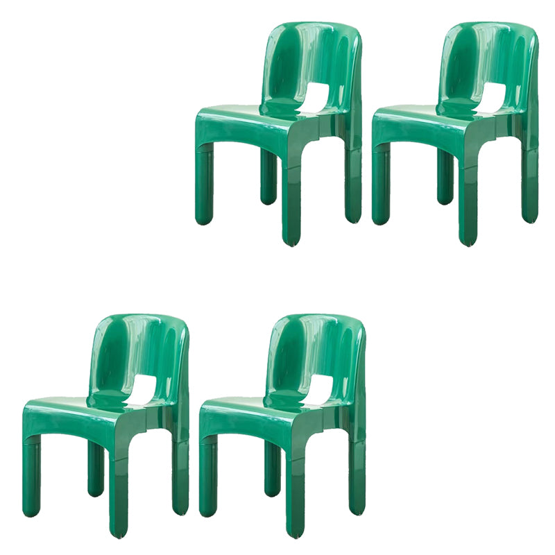 Plastic Dining Chairs Nordic Style Open Back Dining Chair for Dining Room