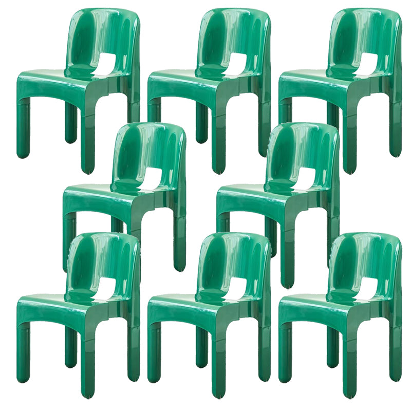Plastic Dining Chairs Nordic Style Open Back Dining Chair for Dining Room