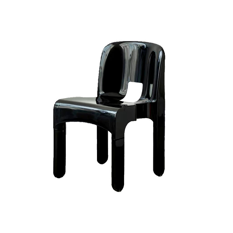 Plastic Dining Chairs Nordic Style Open Back Dining Chair for Dining Room