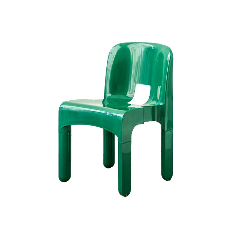 Plastic Dining Chairs Nordic Style Open Back Dining Chair for Dining Room