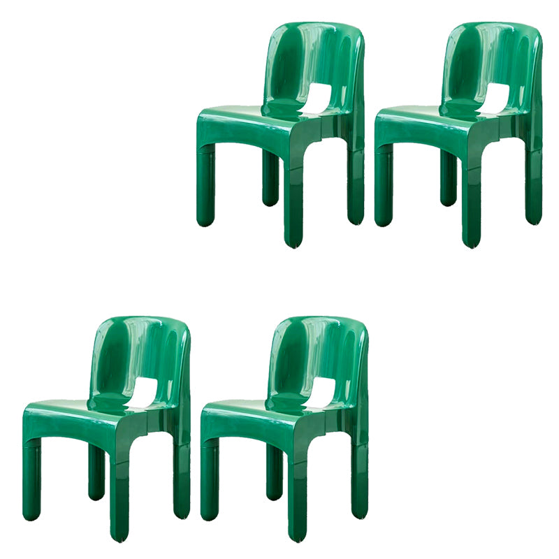 Plastic Dining Chairs Nordic Style Open Back Dining Chair for Dining Room