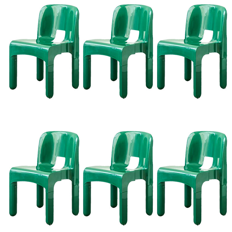 Plastic Dining Chairs Nordic Style Open Back Dining Chair for Dining Room