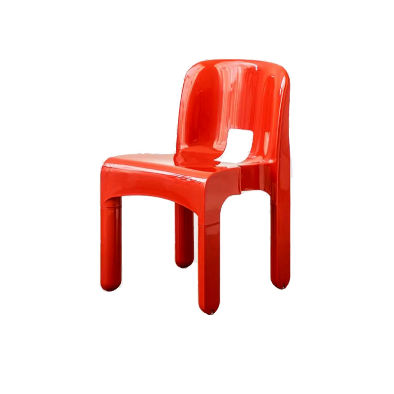 Plastic Dining Chairs Nordic Style Open Back Dining Chair for Dining Room
