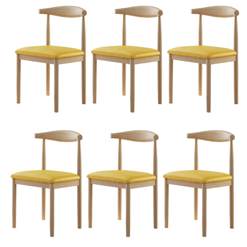 Contemporary Home Dining Chair Open Back Upholstered Dining Chair