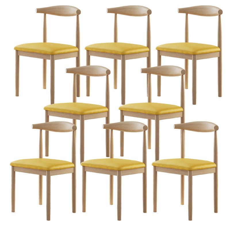 Contemporary Home Dining Chair Open Back Upholstered Dining Chair