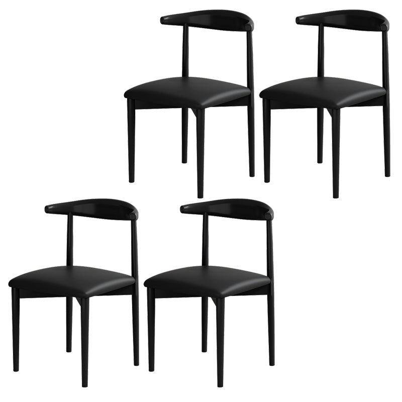 Contemporary Home Dining Chair Open Back Upholstered Dining Chair