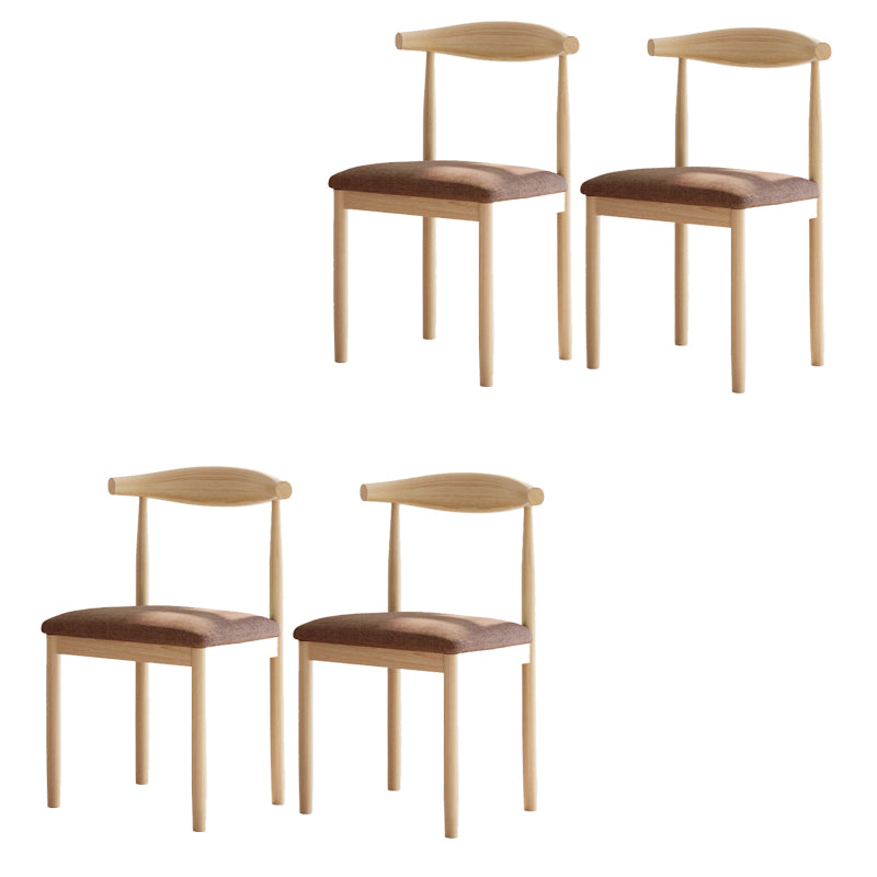 Contemporary Home Dining Chair Open Back Upholstered Dining Chair