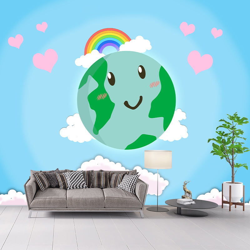 Environmental Illustration Mural Wallpaper Cartoon Earth Indoor Mural