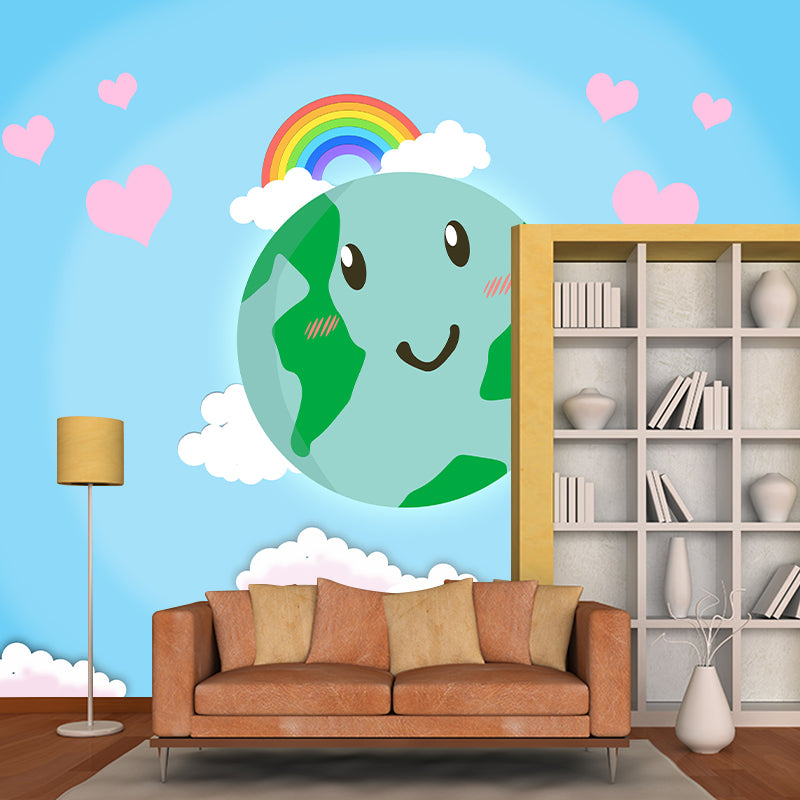 Environmental Illustration Mural Wallpaper Cartoon Earth Indoor Mural