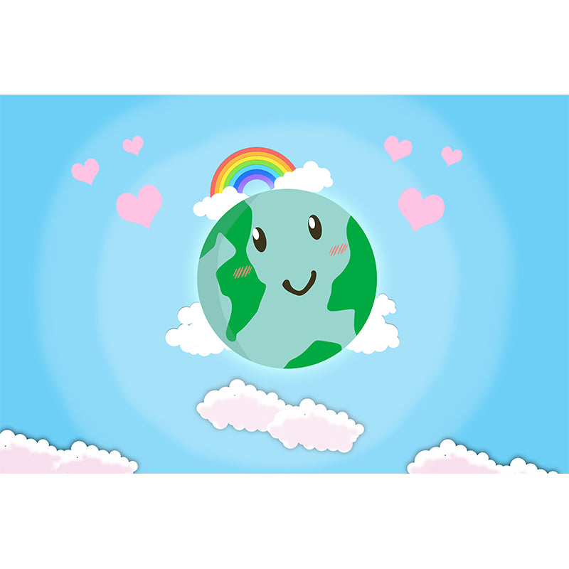 Environmental Illustration Mural Wallpaper Cartoon Earth Indoor Mural