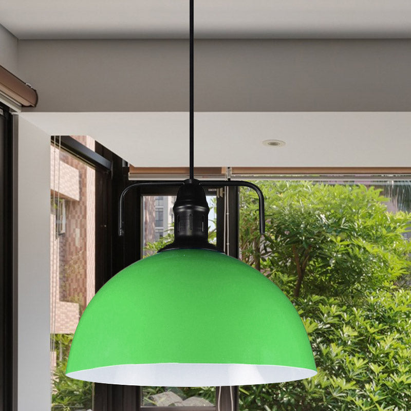 12 "/14"/16 "largo 1 luce in metallo leggero luce vintage blu/verde a sospensione del soffitto con cavo