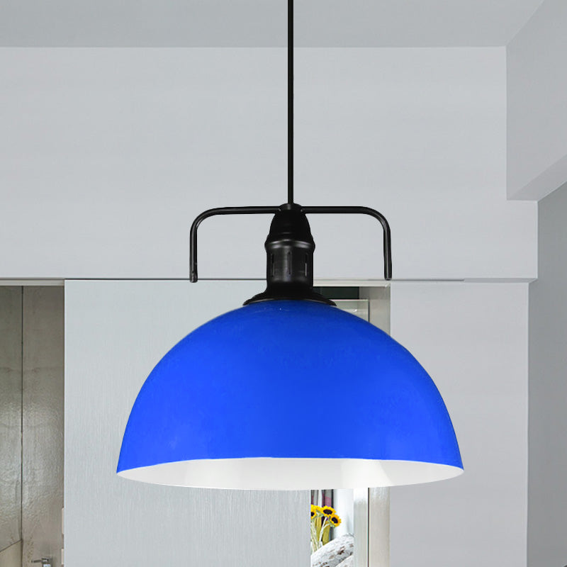 12 "/14"/16 "largo 1 luce in metallo leggero luce vintage blu/verde a sospensione del soffitto con cavo