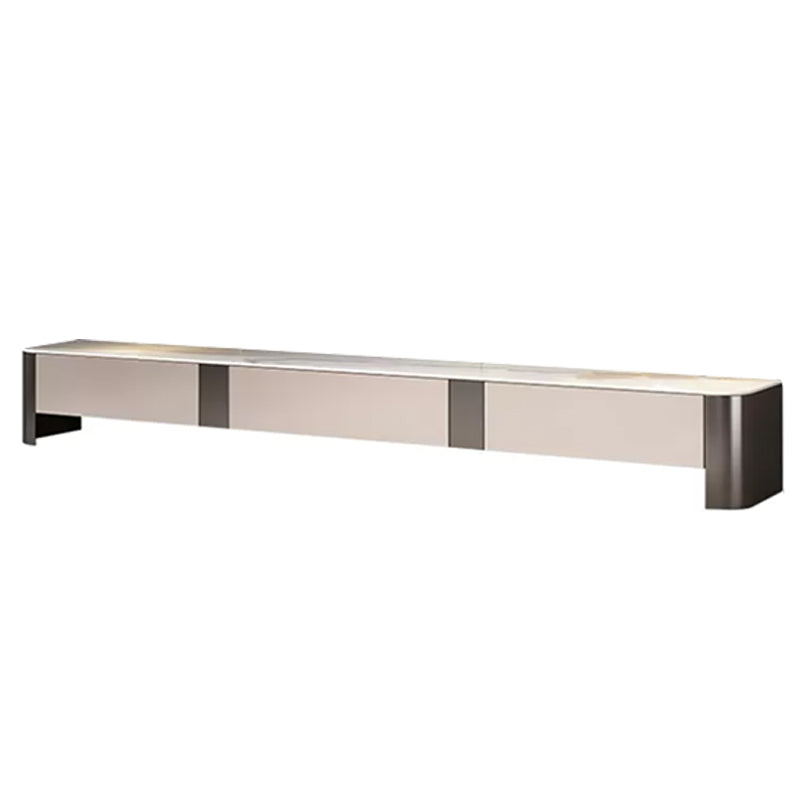 Stone Media Console Glam Media Console TV Stand for Living Room