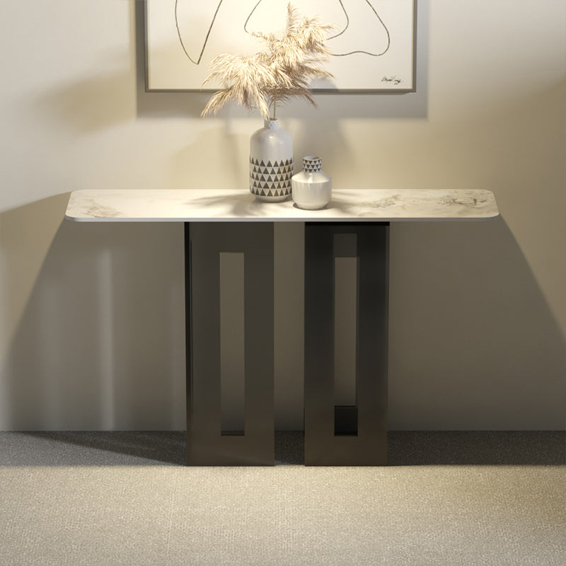 Modern Rectangle Console Accent Table with Acrylic Bracket for Hall