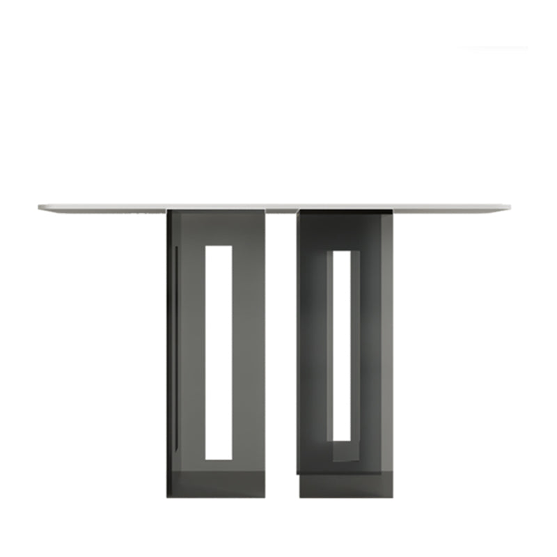 Modern Rectangle Console Accent Table with Acrylic Bracket for Hall