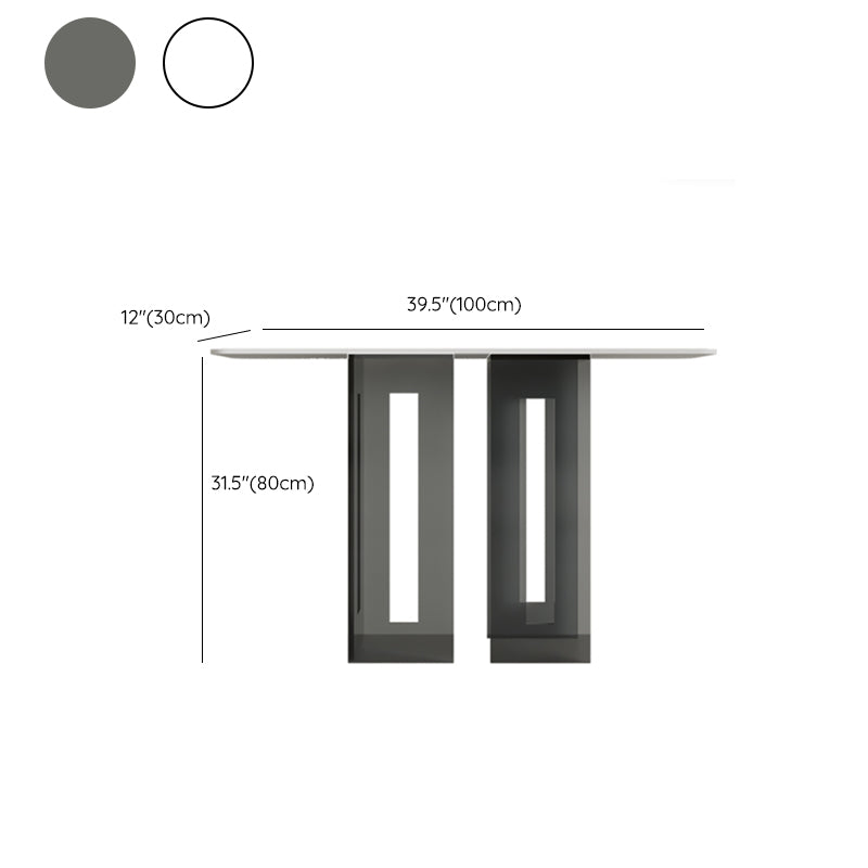 Modern Rectangle Console Accent Table with Acrylic Bracket for Hall