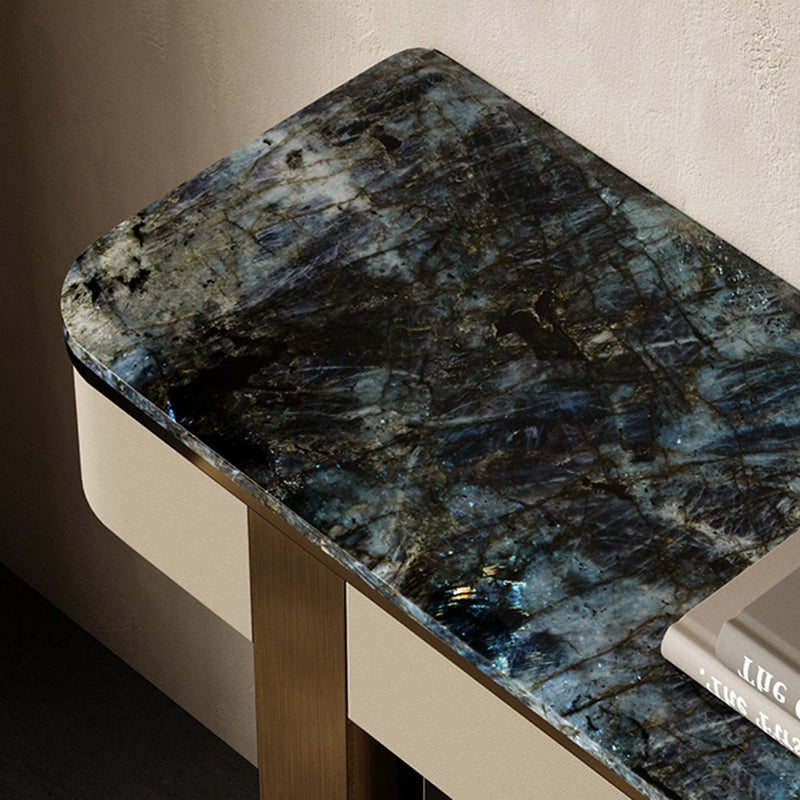 Modern Console Accent Table with Stainless Steel Bracket for Hall