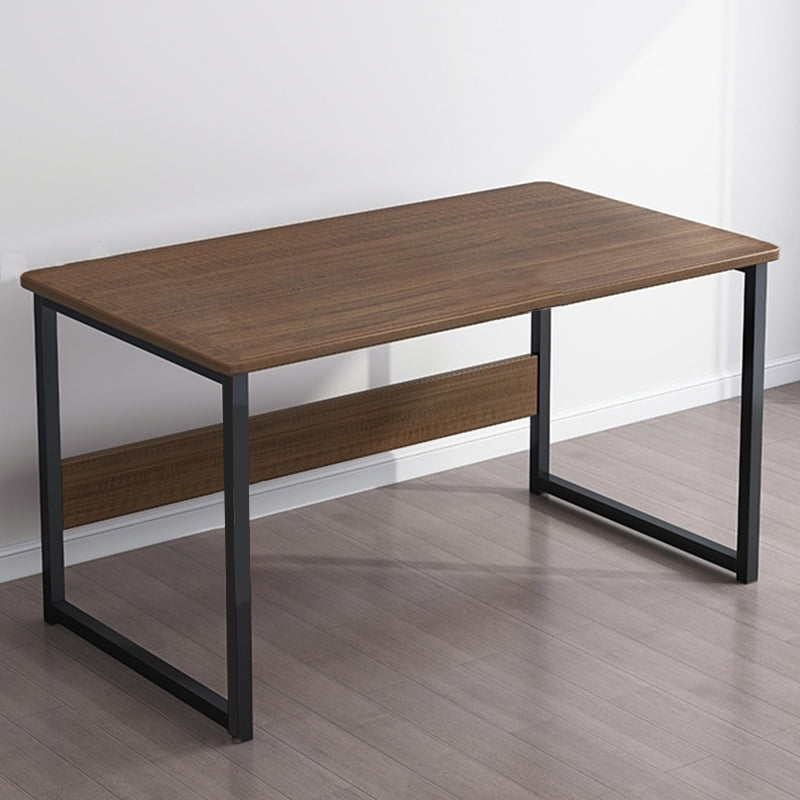 Industrial Rectangular Desk Engineered Wood Writing Desk with Metal Legs