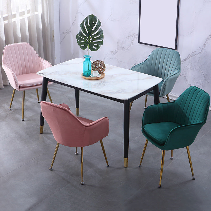 Armless Desk Chair No Distressing Ergonomic Modern Office Chair