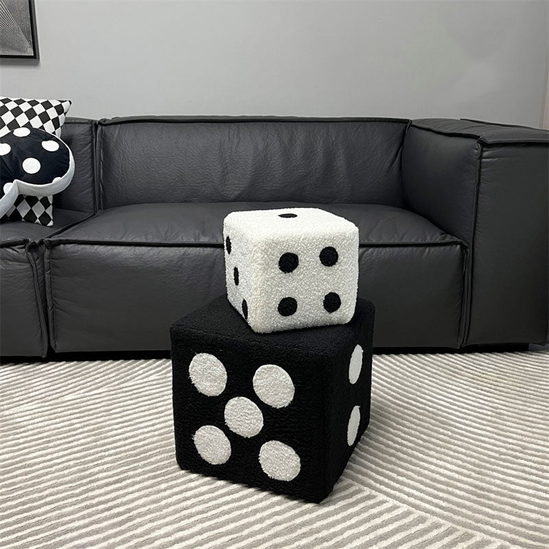 Modern Pouf Ottoman Velvet Upholstered Fade Resistant Solid Color Cube Ottoman