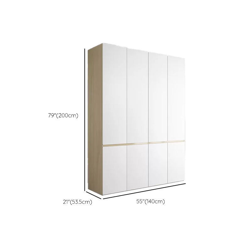 White Storage Cabinet with Drawer Contemporary Wardrobe Armoire