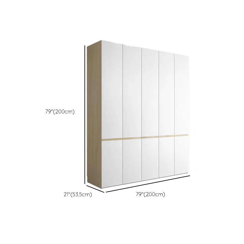 White Storage Cabinet with Drawer Contemporary Wardrobe Armoire