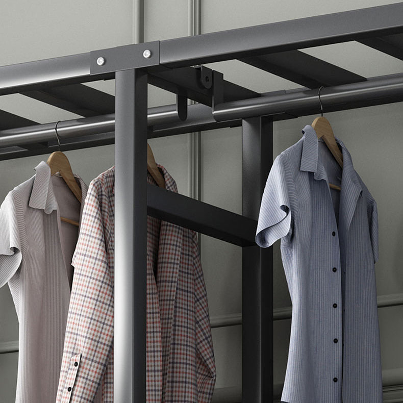 Foldable Metal Frame Wardrobe Wardrobe Freestanding Wardrobe with Garment Rod