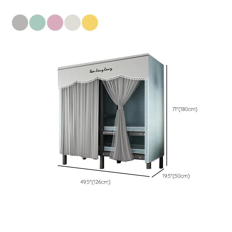 Foldable Metal Frame Wardrobe Wardrobe Freestanding Wardrobe with Garment Rod