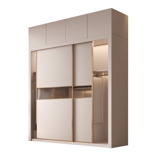 Sliding Wardrobe Armoire with Shelves Contemporary Wardrobe Cabinet