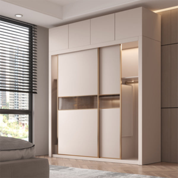 Sliding Wardrobe Armoire with Shelves Contemporary Wardrobe Cabinet