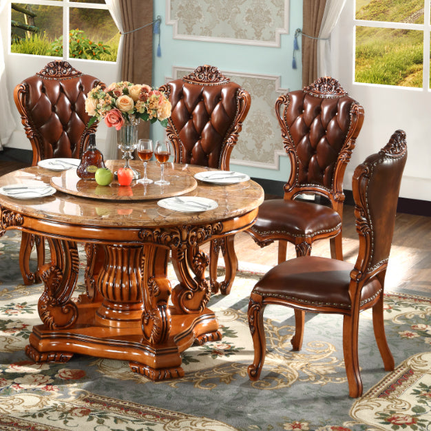 Solid Wood Dining Chairs Glam Style Armless Dining Chairs for Dining Room