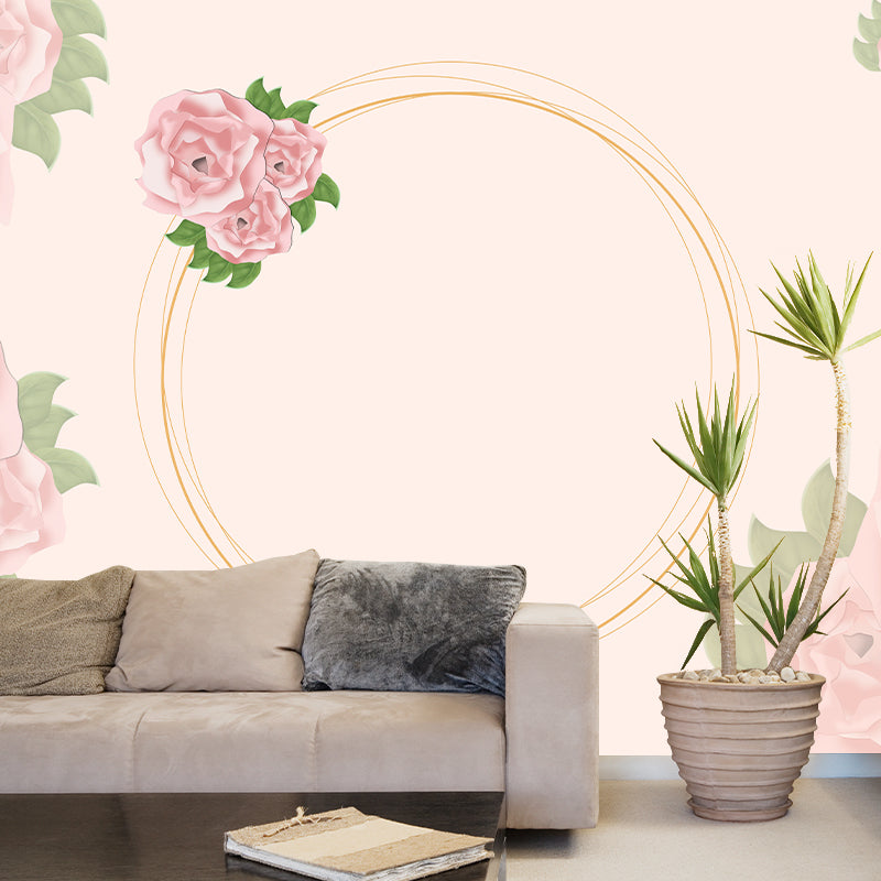 Modern Illustration Mural Wallpaper Plant Pattern Indoor Wall Mural