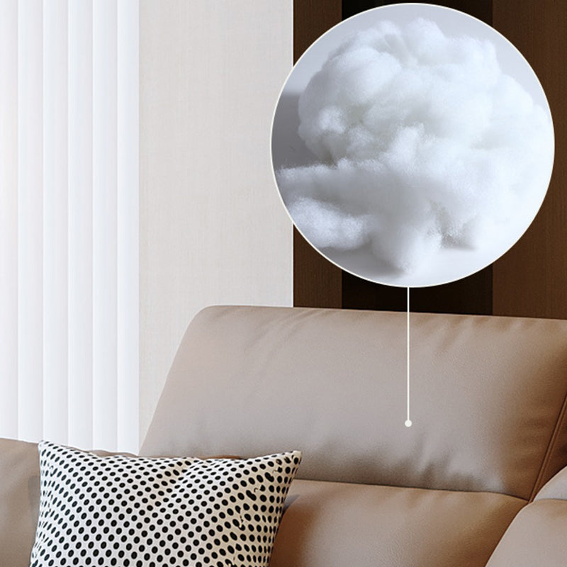 Genuine Leather Pillow Top Arm Power - Push Modern Sofa for Living Room