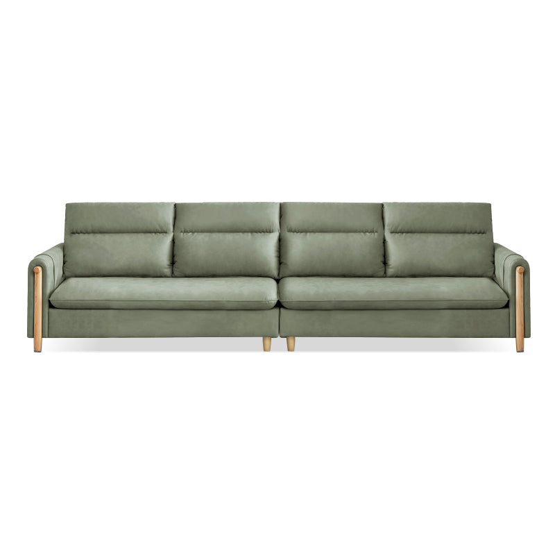 Storage Contemporary Sofa with Square Arm and Sewn Pillow Back
