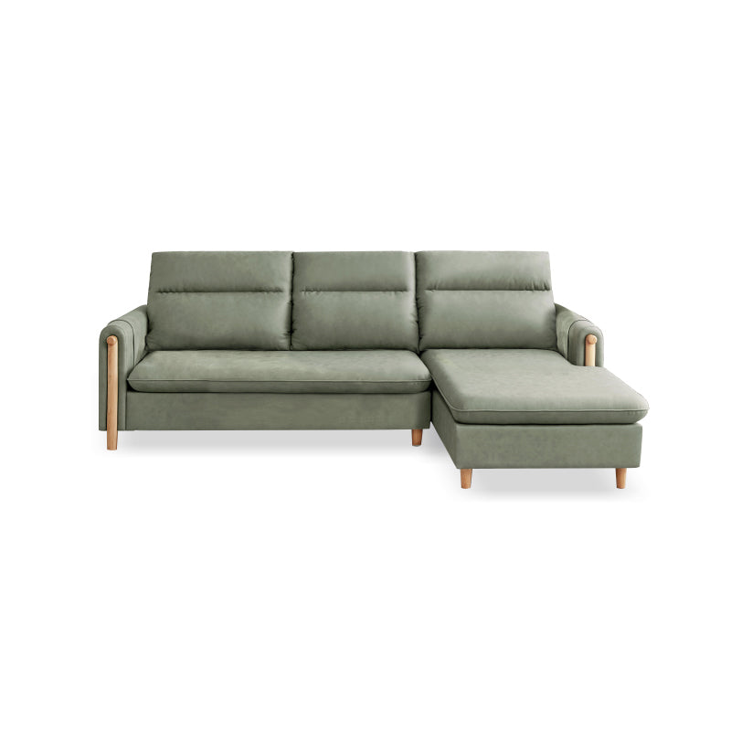 Storage Contemporary Sofa with Square Arm and Sewn Pillow Back