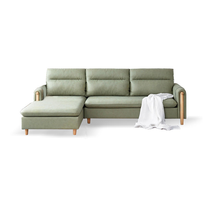 Storage Contemporary Sofa with Square Arm and Sewn Pillow Back