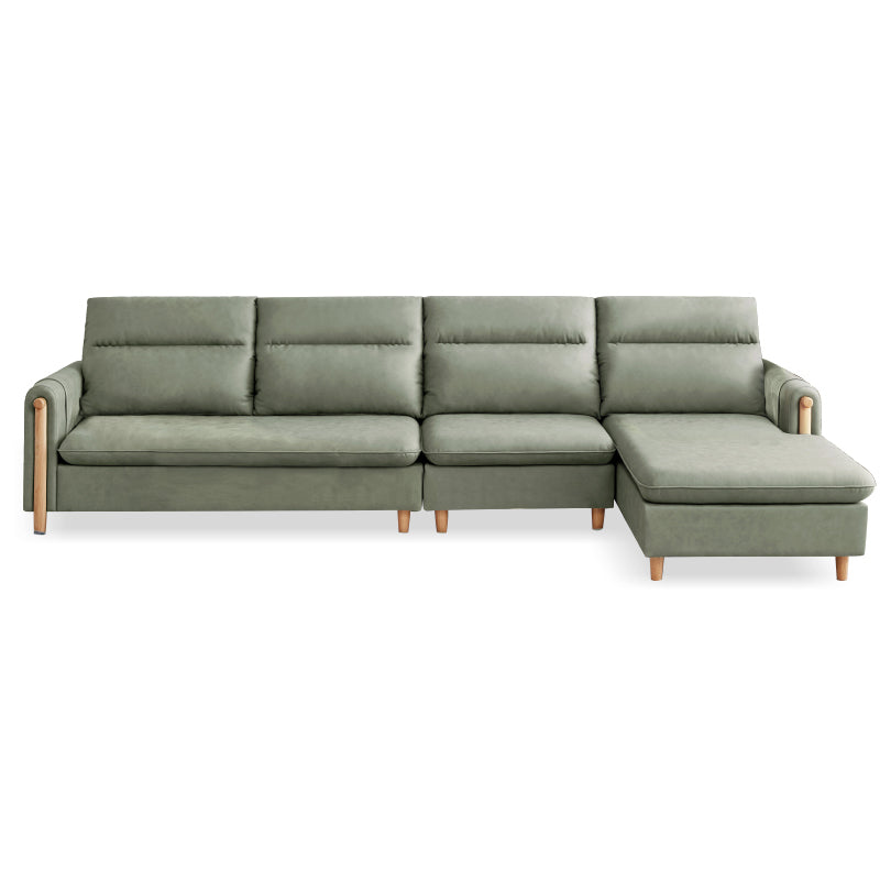 Storage Contemporary Sofa with Square Arm and Sewn Pillow Back