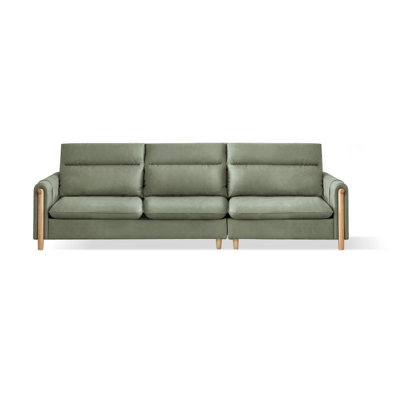 Storage Contemporary Sofa with Square Arm and Sewn Pillow Back